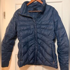 Lands' End Women's Navy Down Puffer Jacket S 6 8